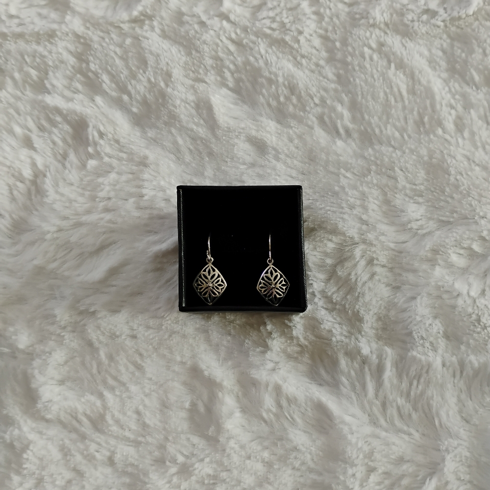 Sterling Silver Filigree Drop Earrings